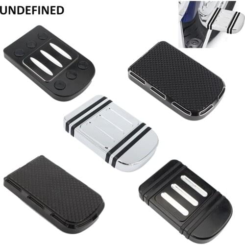 1PC Motorcycle CNC Brake Pedal Pad Cover Large Foot Pegs Footrest For Harley Touring Electra Street Glide Softail Fat Boy Dyna