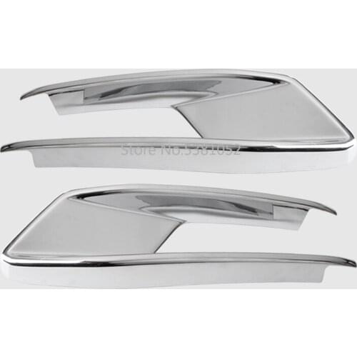 For Audi Q2 2016 2017 2018 Front Fog Lamp Trim Accessories Shade Cover Scuff Plate Protector Sticker