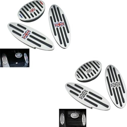 Aluminum Alloy Car Fuel Clutch Brake Foot Pedal Sticker for BMW Mini Cooper JCW S R55 R56 R60 R61 F54 F55