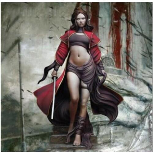 New Unassembled 1/22 71mm street girl soldier 71mm Resin Kit DIY Toys Unpainted resin model