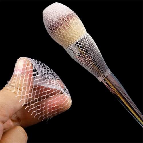 Wholesale 1kg Makeup Brushes Net Protector Guard Elastic Mesh Beauty Make Up Cosmetic Brush Pen Cover