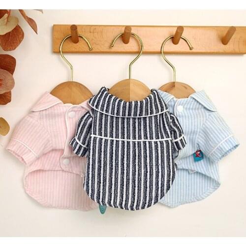 Pet Dog Pajamas Cat Clothes Stripe Dog Shirts for Dogs Pet Clothes Chihuahua