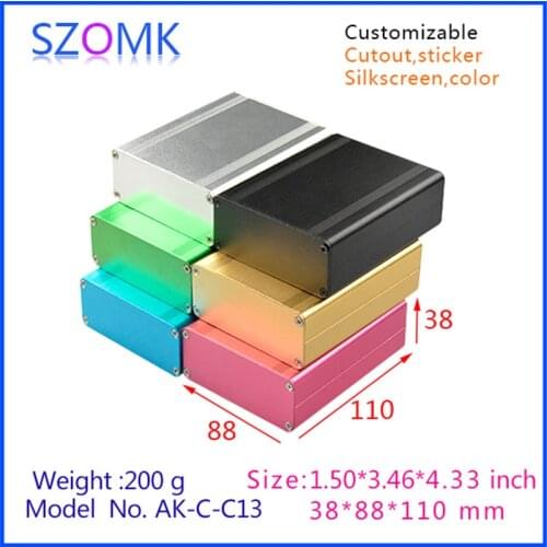 4 pieces, 38*88*110mm powder coating aluminum extruded electronics enclosure aluminum equipment enclosure for pcb