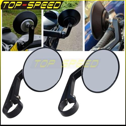 Adjustable Motorcycle Bar End Side Rear View Round Mirror For BMW R nineT Scrambler Pure Racer Urban F 800R HP4 S1000R S1000RR
