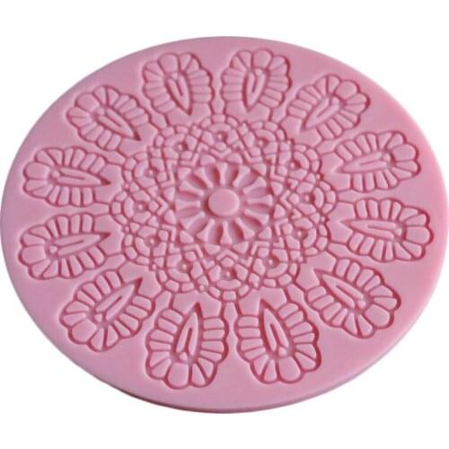 Silicone Bakeware Mold Silicone Lace Mat Fondant Mold Sugar Candy Cake Decorating Mould Baking Tool Gift
