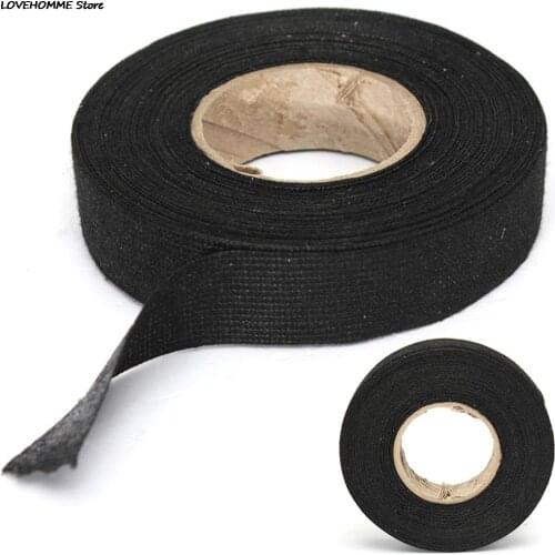 Fabric Tape Heat-resistant Wiring Harness Tape Looms Wiring Harness Cloth Fabric Tape Adhesive For Cable Protection 19mm x 15m