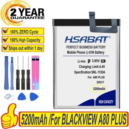 Top Brand 100% New 5200mAh DK017 Battery for Blackview A80 Plus Batteries + free tools