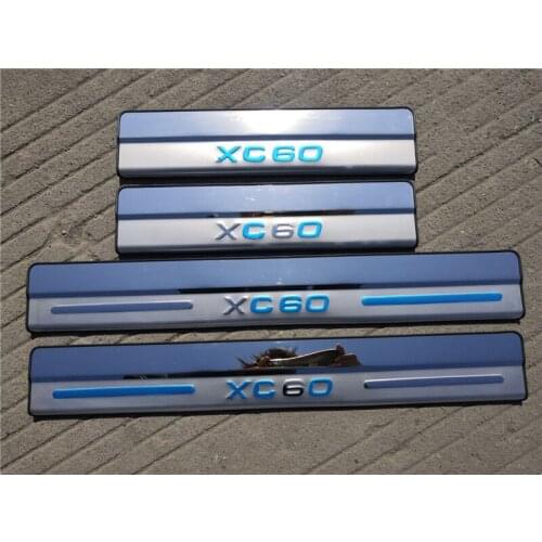 High quality 304 Stainless Steel Boutique Side Scuff Plate/Door Sill Door Sill Car styling for VOLVO XC60 2009-2017