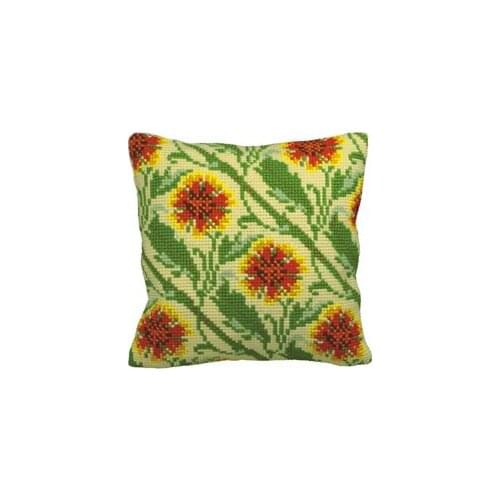 Latch Hook Cushion Yarn for Cushion Cover Flower Pillow Case Home Decorative Sofa Cushion Printed Canvas Pillow