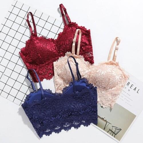 Sexy Bra Women Lace Bralette Sexy Lingerie Underwear Wireless Padded Seamless Bra Ultra Strap Padded Bras for Women