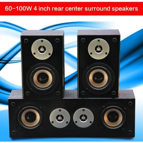 100W High Power 4 Inch Wall Mount Rear Center Surround Speaker Home Theater Passive Audio Combination Audio High Fidelity