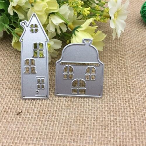 2pcs House Metal Cutting Dies Stencil DIY Diary Paper Card Scrapbooking Album