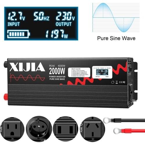 6000W (remote control) pure sine wave solar power inverter DC 12V 24V 48V to AC 110V 220V digital display