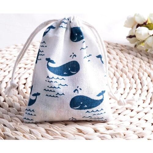 2018 New Linen Cotton Bags 50pcs/Lot 3 sizes Drawstring Pouch Storage Gift Bag Favor Charm Gifts Bracelet Jewelry Packaging Bags