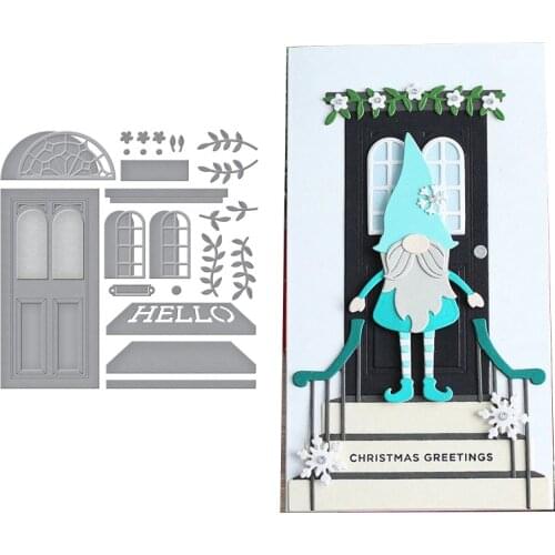 CH 2021 New Arrival Presell House-Door-Base Metal Cutting Dies For Scrapbooking DIY Cards Stencil Paper Craft Handmade Album