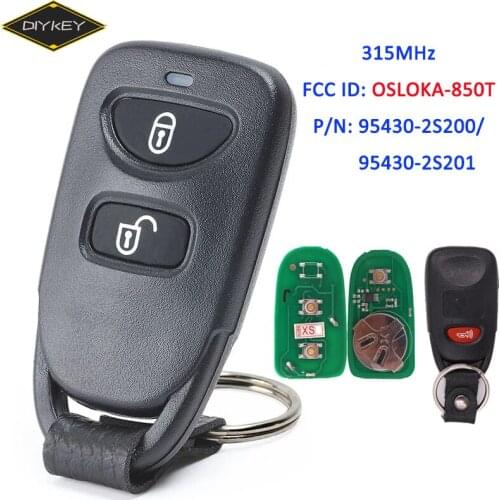 DIYKEY 2+1 3 Button OSLOKA-850T 315MHz for Hyundai Tucson 2010 2011 2013 2014 2015 95430-2S200 / 95430-2S201 Car Remote Key Fob