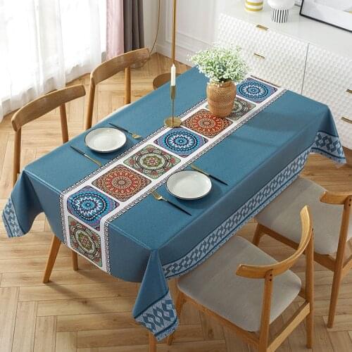 Oilcloth Tablecloth Pvc Plastic Tablecloth Tabletop Rectangular Kitchen Mat Modern Center of Dinner Table Cover Cloth Waterproof