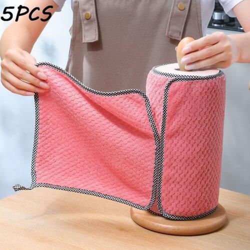 Kitchen daily dish towel, dish cloth, kitchen rag, non-stick oil, thickened table cleaning cloth, absorbent scouring pad