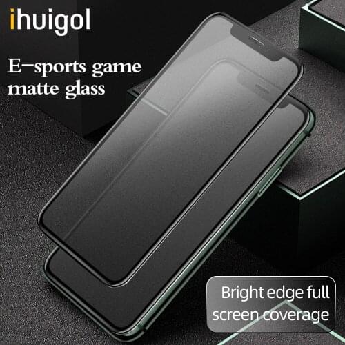Ihuigol Matte Frosted Tempered Glass For iPhone 12 Pro Max Anti-fingerprint Screen Protector Full Cover Film For iPhone 12 mini