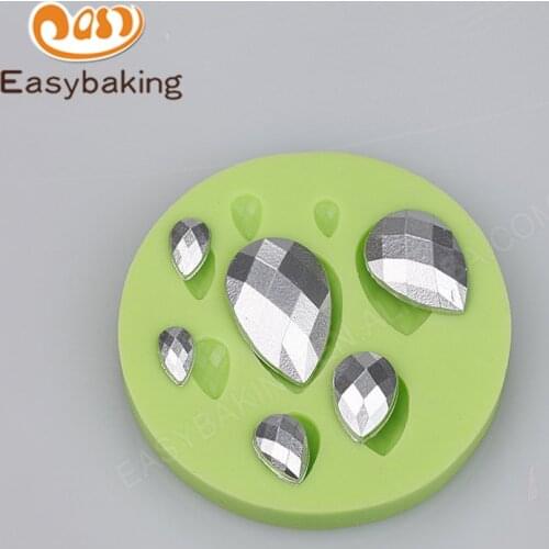 Mini Gem diamond pattern silicone mold handmade baking tools chocolate candy clay resin mould fondant cake decoration tools