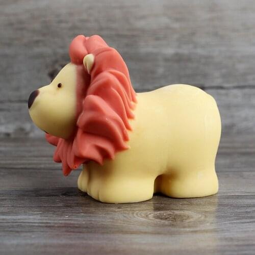 Cartoon Lion Soap Mold 3D Handmade Silicone Soap Making Tool
