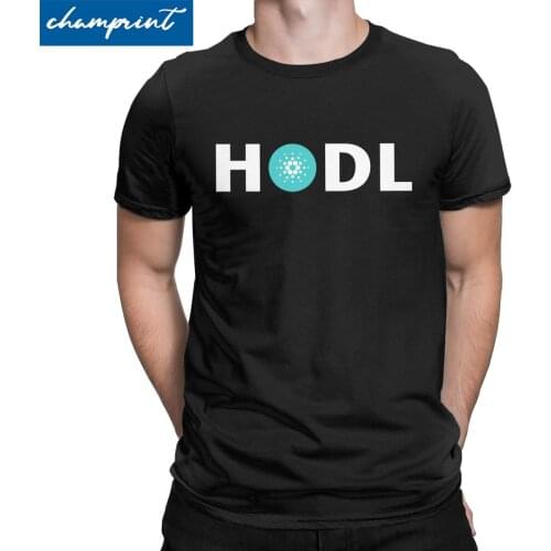 HODL Cardano ADA T Shirts Men Women Cotton Novelty T-Shirts Round Neck Crypto Coin Cryptocurrency Tees Short Sleeve Tops 6XL