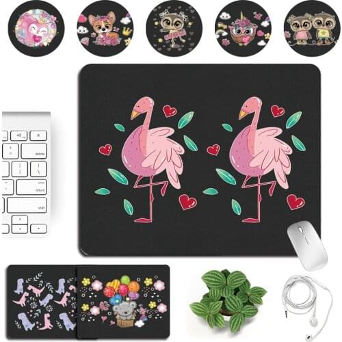 Mouse Mat 25x21cm Portable Small Mouse Pad Anti-slip Gamer Mouse Pad PU Leather Cute EVA Pattern Series Computer Mousepad