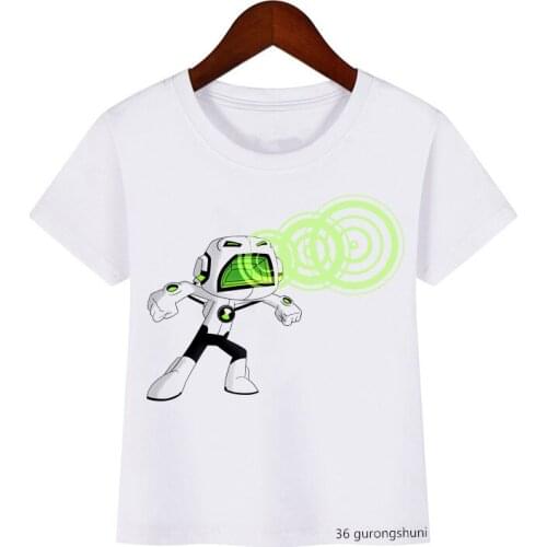 2021 new children t-shirt baby toddler robot print t shirt summer tops boy girl anime cartoon tshirt kids cool street clothing