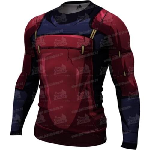 New Anime 3d Printing Men Quick Dry Breathable Compression Running Shirt Long Sleeve Fitness Bodybuliding Sports Tshirt Tops