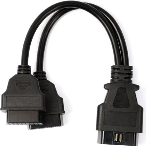 OBD 16pin one point two conversion line onboard computer OBD2 OBD extension cable to use two devices