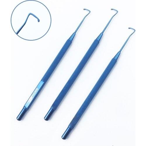 Ophthalmic hook 12 cm Muscle Hook 8mm /10mm/12mm Titanium alloy surgical ophthalmic instruments