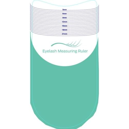 Portable Eyelash Length Measuring Ruler Eyebrow Stencils Ruler Makup Tool 3-21mm Eyelash Extension Growth Accessory
