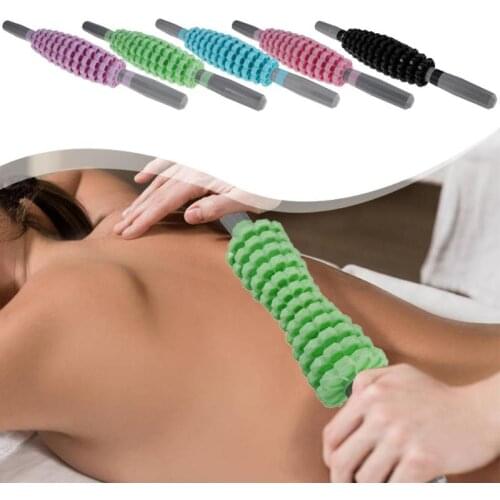 1PC ABS Gym Muscle Relax Massage Roller Stick Home Fitness Yoga Gradient Detachable Gear Roller for Arm Waist Massage Relax Tool