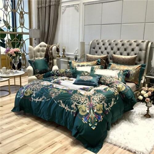 Deluxe Bohemia 120S Egyptian Cotton Digital Printing Bed Cover Extra Large Bed Sheet, Down Bed Cover, Pillow Cover 4/6pcs