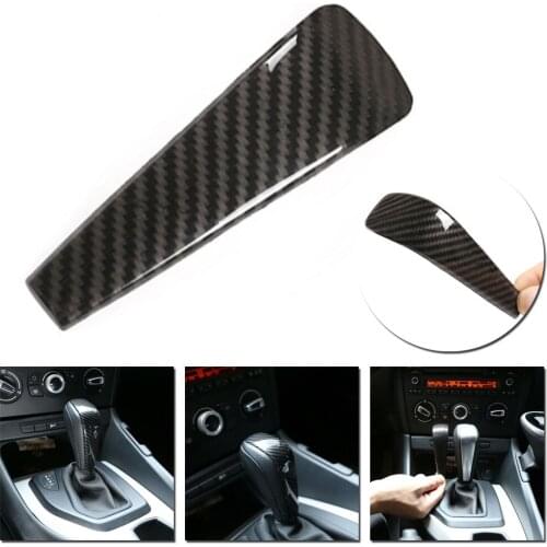 Car Shift Knob trim Carbon Fiber Style Cover Replacement 1Pc Practical Useful