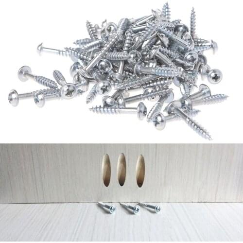 100Pcs M4-25 High Strength Oblique Hole Self-tapping Screws For Pocket Hole Jig