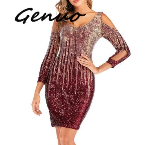 Sexy Party Sequin Dress Women Vestidos Patchwork Color Glitter Of Light Sequin Ladies Dresses Autumn Winter Clothes Bodycon Fall