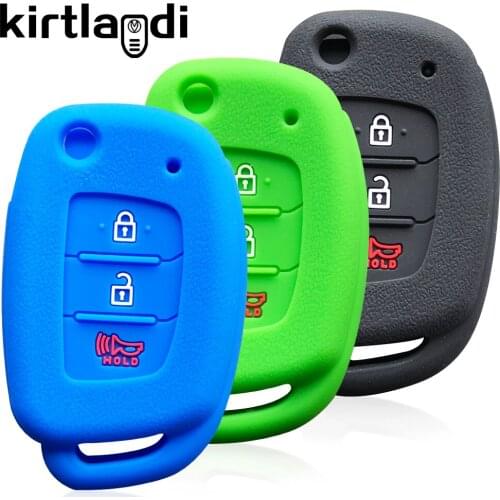 Silicone 3 Button Remote Car Key Cover Case for Hyundai HB20 IX35 I45 SANTA FE Accent I40 I20 Keychain Holder Key Case Shell Fob
