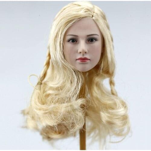 1/6 Scale Female Soldier Beauty head sculpture Blonde female head sculpture Doll model For 12'' Action Figure DIY Accessories