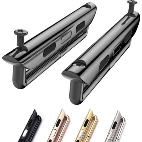 Connector Adapter For Apple Watch Band 44mm 40mm 42mm 38mm Connectors Accessories For iWatch 5 6 4 3 2 1 Se Stainless Steel 1Pcs