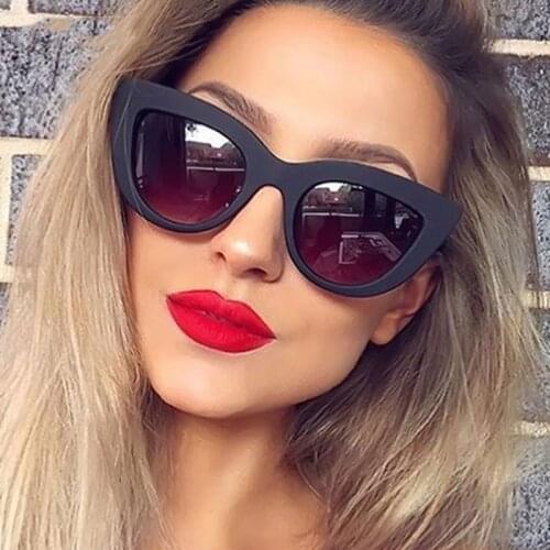 Cat Eye Fashion Sunglasses Women Vintage Luxury Brand Designer Black Glasses Sun Glasses For female UV400 Eyewear Shades