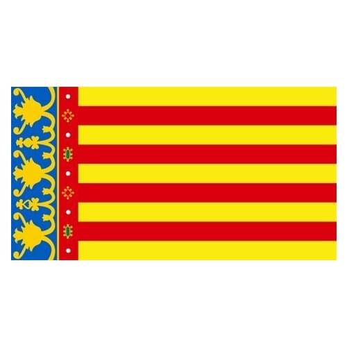 Printed vinyl sticker for car, wall, door, fridge, folder, etc. valencia flag