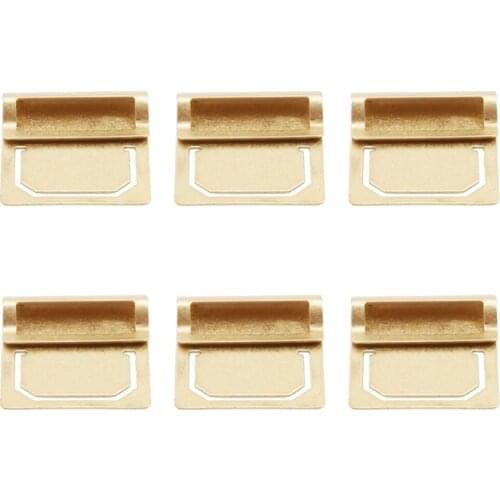 Vintage Brass Bookmark Holder, Mini Index Holder, Metal Bookmark Holder, Suitable for Office Use 6Pcs/Set