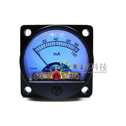 Taiwan-made High-precision DC100mA Milliampere DC Ammeter Electronic Tube Amplifier Screen Current Pointer Ammeter VU Meter Head