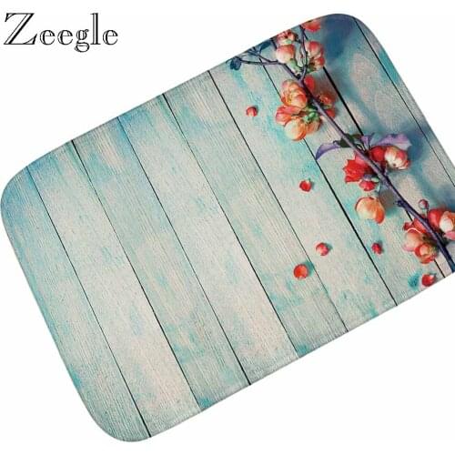 Zeegle Wood Pattern Printed Floor Mat Hallway Rug Prayer Carpet Indoor Mats Kitchen Carpet Home Welcome Rugs Outdoor Door Mat