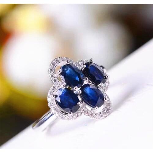 Sapphire Ring 925 Sterling Solid Silver Pear Cut Fabulous Vintage Charm Jewelry For Women Hot Sale Gift