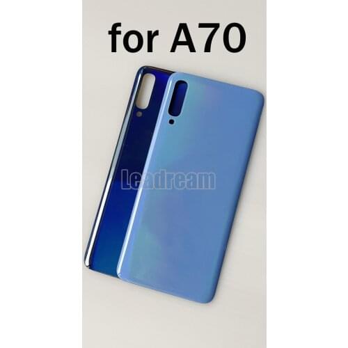 10Pcs Original Battery Back Cover Rear Door for Samsung Galaxy A70 Back Housing Glass Cover With Camera Lens