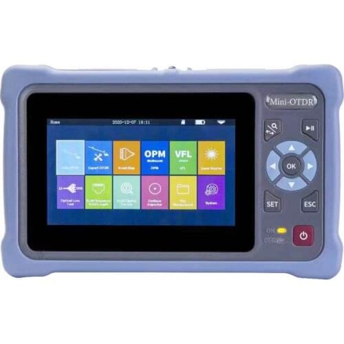 12 in 1 Mini OTDR for Optical Fiber Network Testing Munti Functions Optic Reflectometer with VFL OPM OLS RJ45 Cable Tester