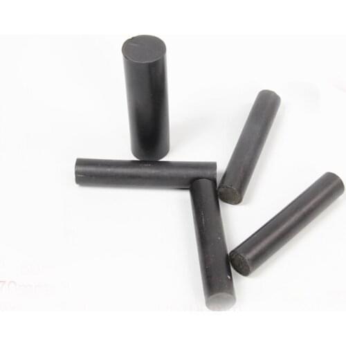 6mm diameter black polytef polytetrafluoroethylene rod black ptfe shaft ETFE FEP stick Graphite filled rod 50cm length 2pcs