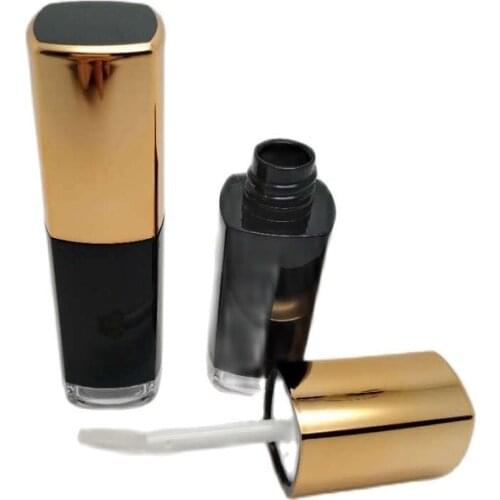 3.5ML 40pcs/lot DIY Empty Lip Gloss Tube, Square Hot Sale Lip Blam Container, Top Grade Gold Lip Gloss Packaging Bottle